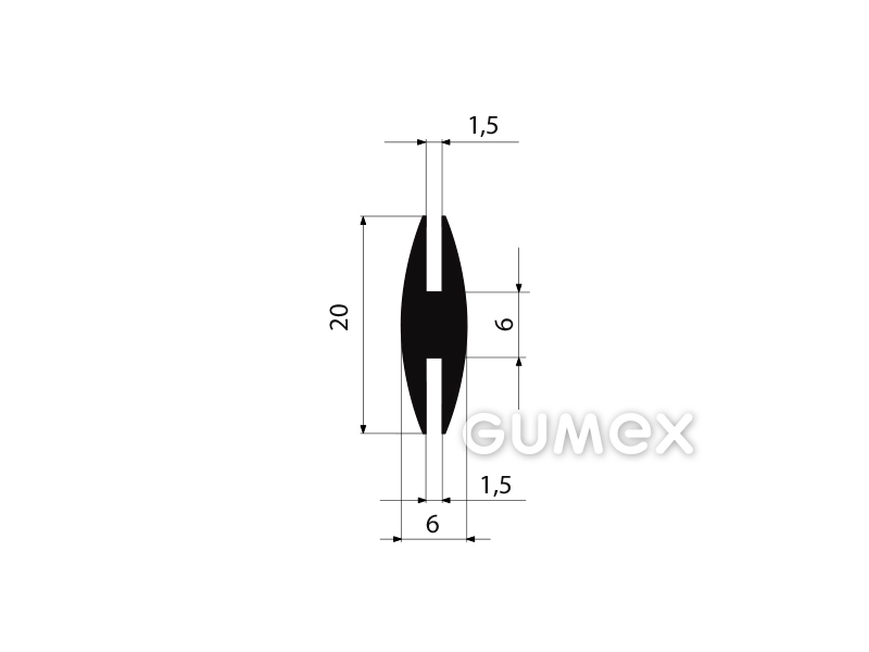 GUMMIPROFILE H-FORM - EPDM